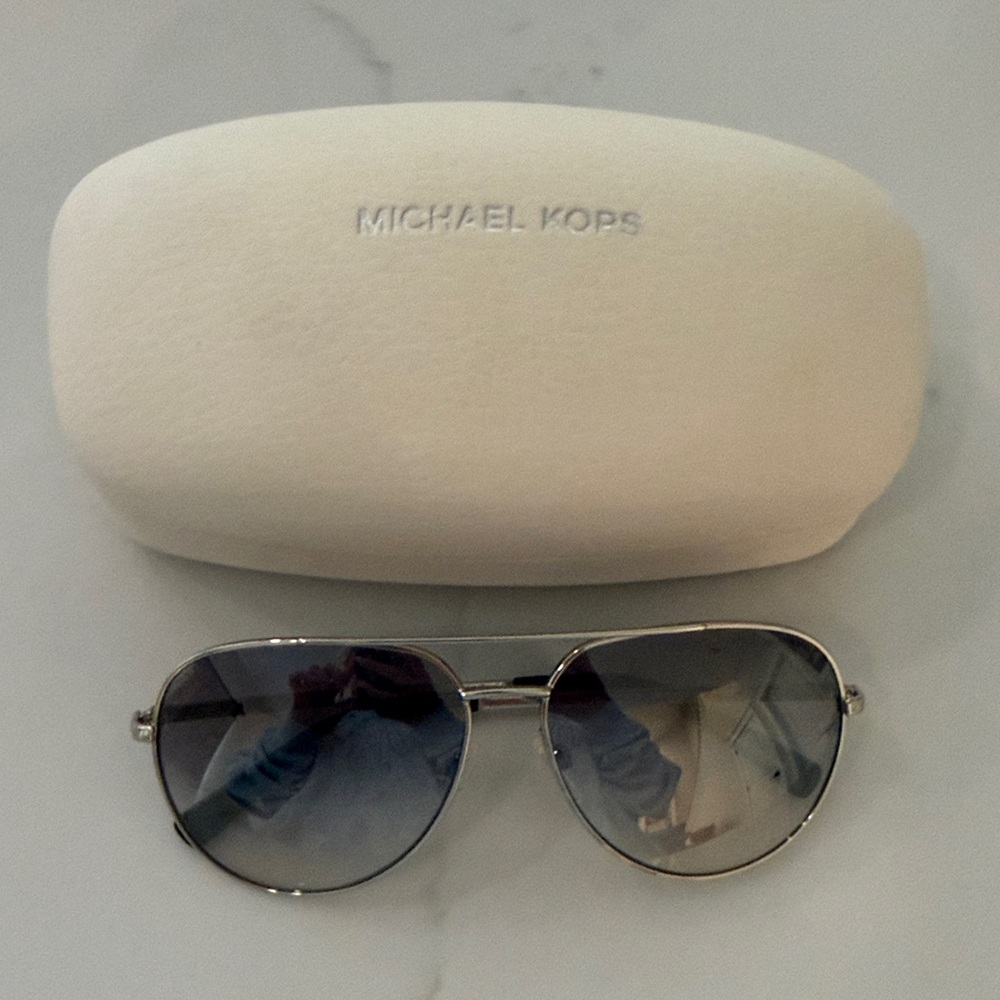 Michael Kors Gray Aviator Sunglasses